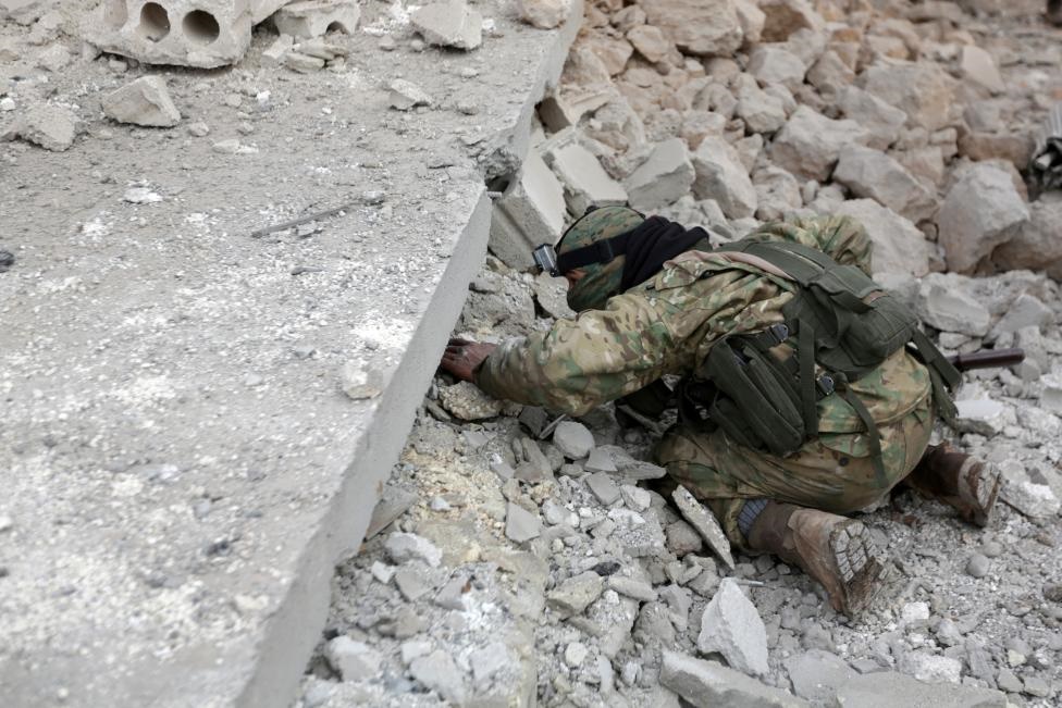 تصاویر محاصره داعش در شهر الباب سوریه