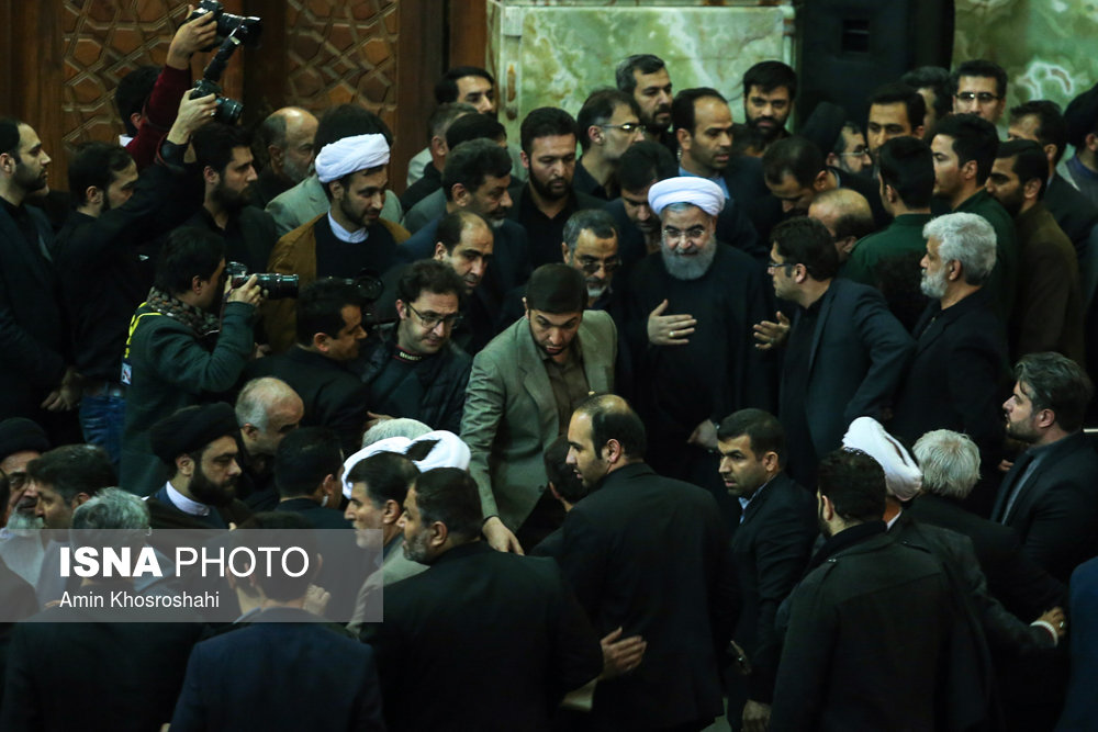 عکس/ روحانی در مراسم چهلم مرحوم هاشمی