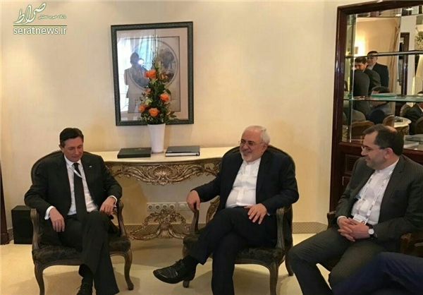 دیدار ظریف با رئیس‌جمهور اسلوونی و همتای اوکراینی