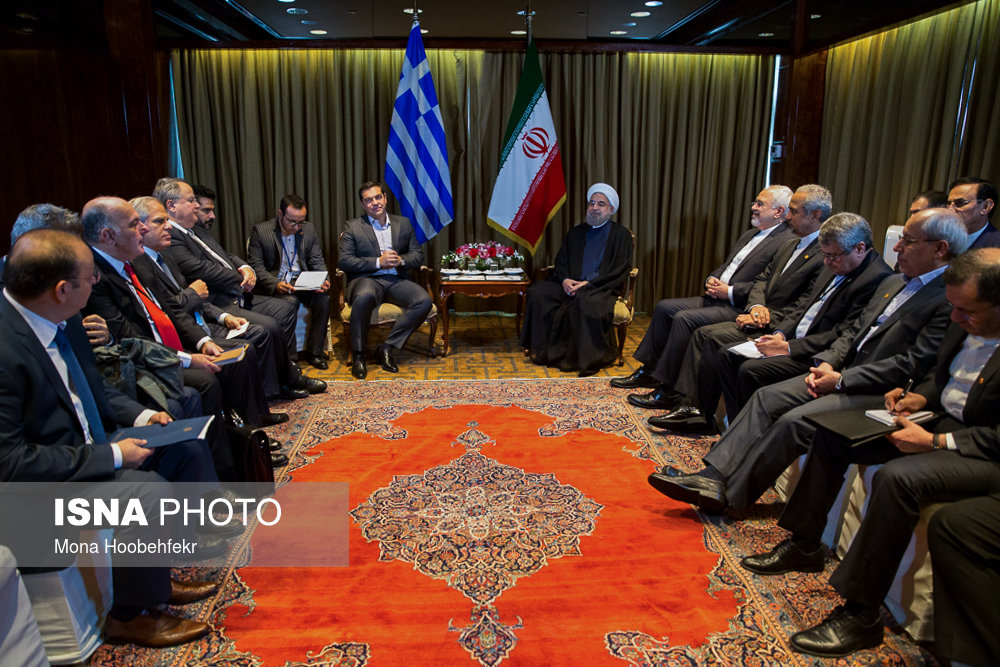 عکس/دیدار روحانی با نخست وزیر یونان