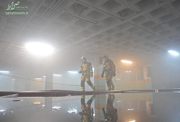 افزایش احتمال ریزش ساختمان/ خروج آتش پنهان از طبقه منفی ۴