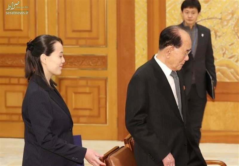 دیدار رئیس جمهور کره جنوبی با خواهر رهبر کره شمالی+عکس