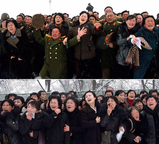 عکس/ گریه‌کن‌های رئیس‌جمهور کره شمالی