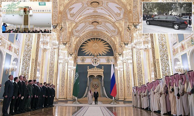 ریخت و پاش ملک سلمان در سفرش به روسیه +تصاویر