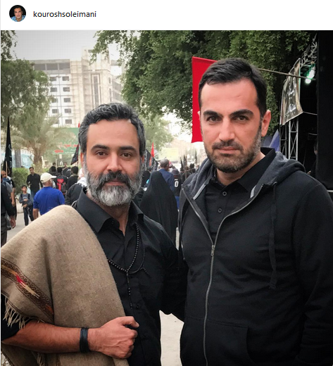 عکس یادگاری دو بازیگر ایرانی در نجف+عکس