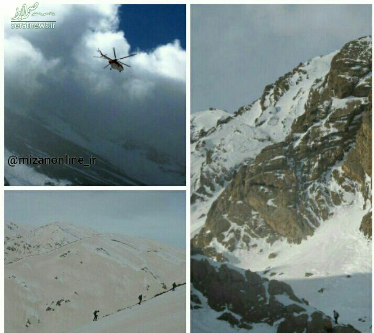 جزئیات گرفتارشدن کوهنوردان مشهدی زیر بهمن +تصاویر