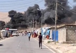 آتش سوزی مهیب در اردوگاه آوارگان سلیمانیه