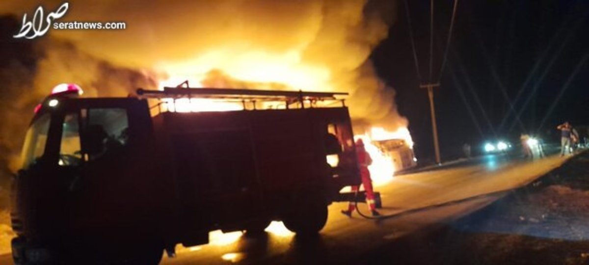 تصادف منجر به آتش‌سوزی اتوبوس با پژو ۴۰۵ در محور «دهدشت - بهبهان» با ۳ کشته