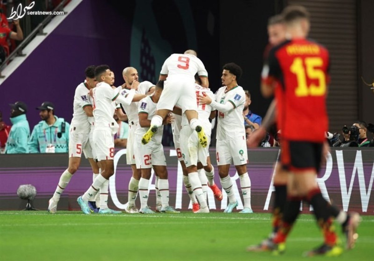 شکست غیرمنتظره بلژیک مقابل مراکش