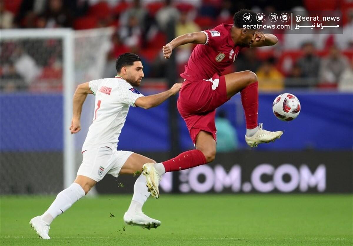 حاشیه دیدار ایران - قطر| درگیری نیمکت نشینان ۲ تیم در پایان نیمه اول