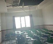 فیلم / ریزش سقف کلاس دانشگاه رازی ۱۱ دانشجو را روانه بیمارستان کرد
