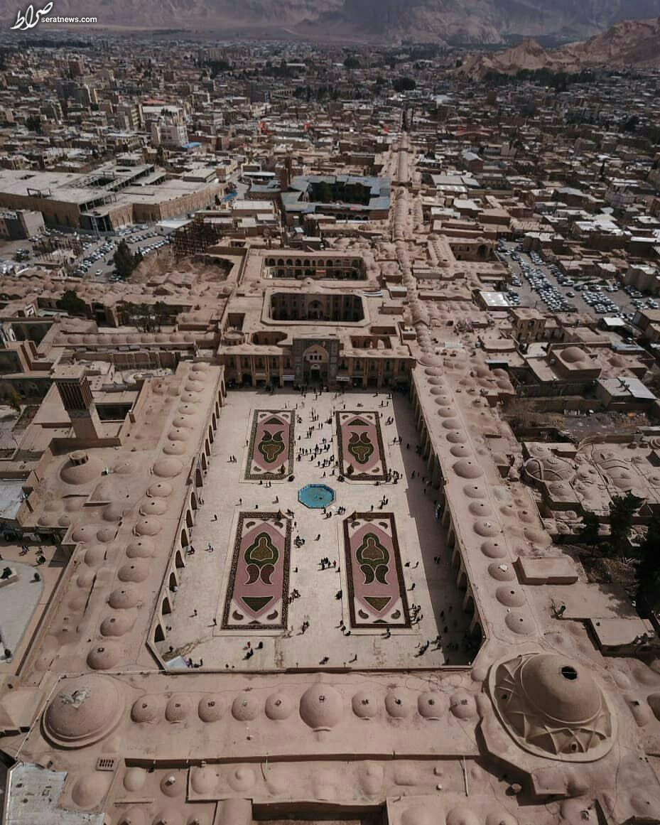 عکس / نمای هوایی از بازار بزرگ کرمان