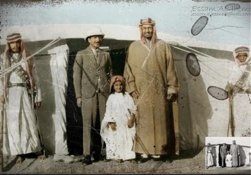 گریه موسس خاندان سعودی در برابر انگلیس +تصاویر گریه موسس خاندان سعودی در برابر انگلیس +تصاویر
