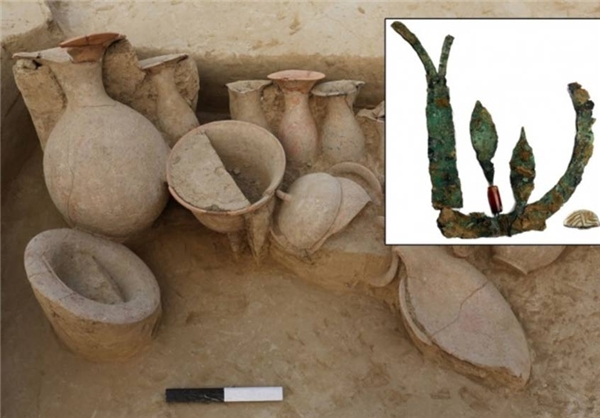 عکس/ کشف تاج ۴۰۰۰ ساله در هند