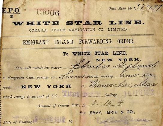 عکس/ بلیط کشتی تایتانیک