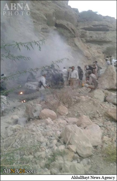 سقوط پهپاد آمریکایی در یمن +عکس
