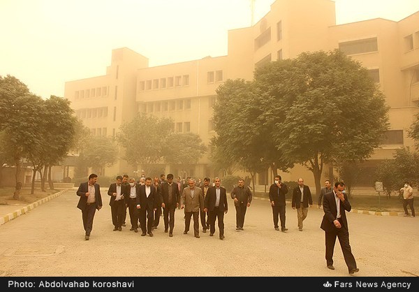 عکس/ هوای اهواز در روز سفر وزیر