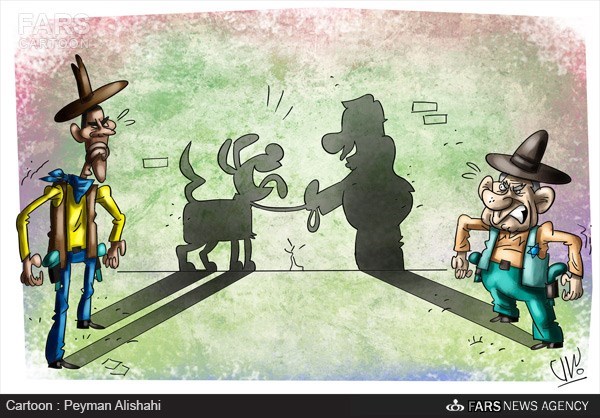 کاریکاتور/ دوئل کاخ سفید و نتانیاهو کاریکاتور/ دوئل کاخ سفید و نتانیاهو