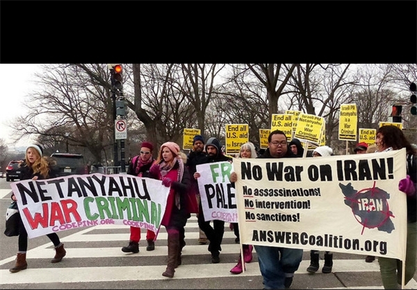 تظاهرات حین سخنرانی نتانیاهو +تصاویر