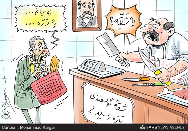 کاریکاتور/میزان مصرف گوشت عیدانه آسیبپذیر کاریکاتور/میزان مصرف گوشت عیدانه آسیبپذیر