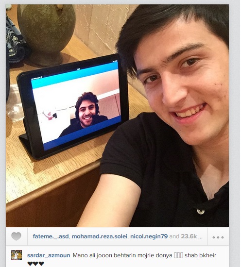 عکس/ سلفی اسکایپی آزمون و علی ضیا