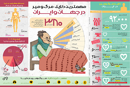 اینفوگرافی/مهمترین دلایلمرگ درایرانوجهان اینفوگرافی/مهمترین دلایلمرگ درایرانوجهان