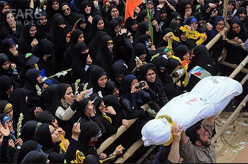 تصاویر/شییع پیکر دو شهید گمنام در تهران