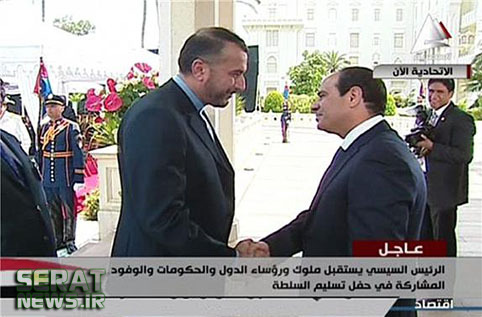 استقبال السیسی از امیرعبداللهیان استقبال السیسی از امیرعبداللهیان