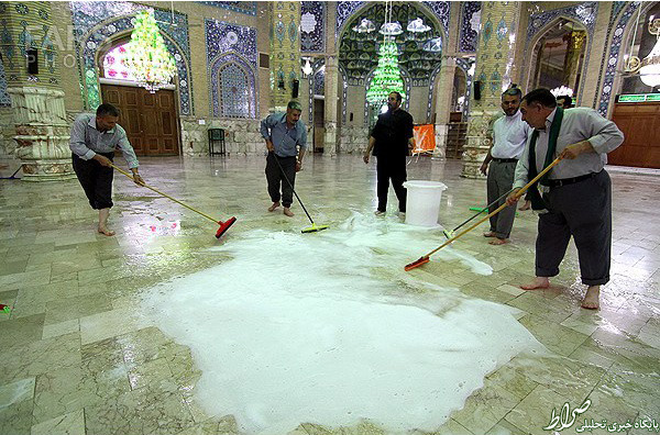 تصاویر/غبار روبی مسجد جمکران