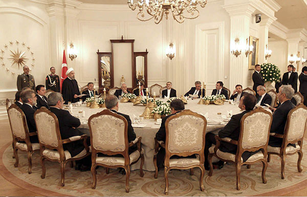 عکس/ ضیافت شام رئیس‌جمهوری ترکیه
