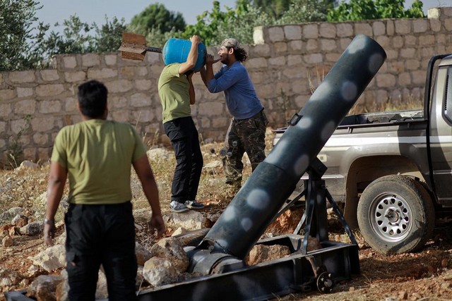 عکس/ توپ دست ساز مخالفان سوری