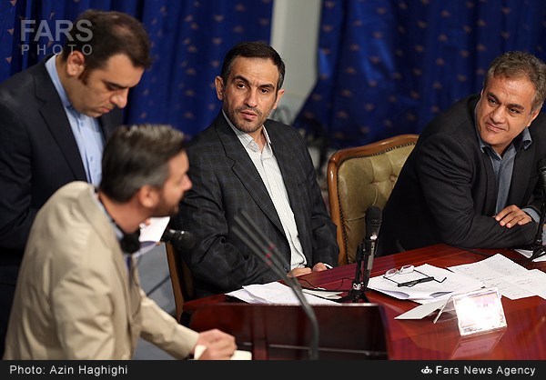 عکس/ سخنگوی ستاد قالی‌باف مجری نشست خبری روحان
