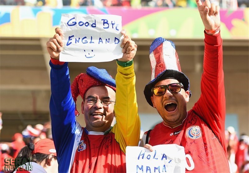 عکس/ طعنه هواداران کاستاریکا به انگلیس