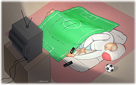 کاریکاتور/ وضعیت بینندگان جام‌جهانی