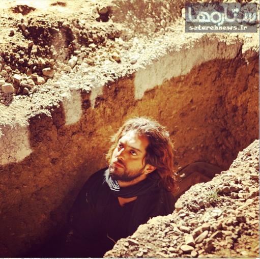 عکس/ هرام رادان در گور