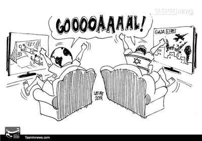 کاریکاتور/ غزه فربانی جام جهانی