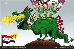 کاریکاتور/ فربه کردن داعش توسط سعودی ها