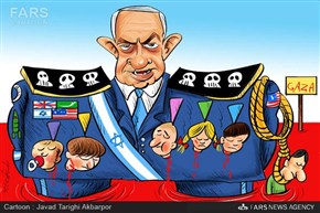 کاریکاتور/وقتی خون مدال افتخار نتانیاهو شود