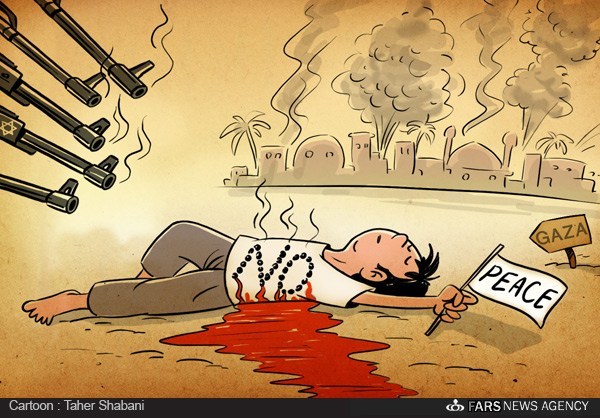کاریکاتور/پاسخ اسراییل به درخواست آتش‌بس!