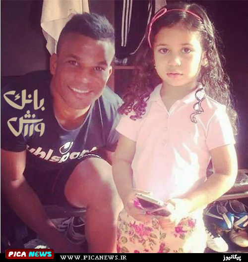 عکس/ دروازه‌بان‌پرسپولیس‌درکناردخترش