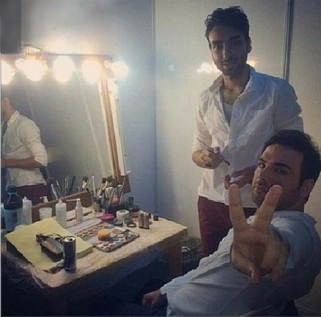 عکس/ احسان علیخانی در اتاق گریم عکس/ احسان علیخانی در اتاق گریم