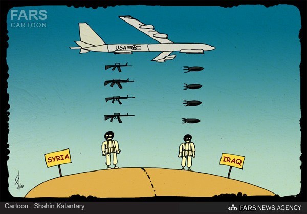 کاریکاتور/ برخورد دوگانه آمریکا با تروریست‌ها