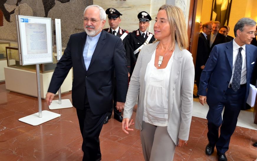 عکس/ اولین دیدار ظریف با موگرینی