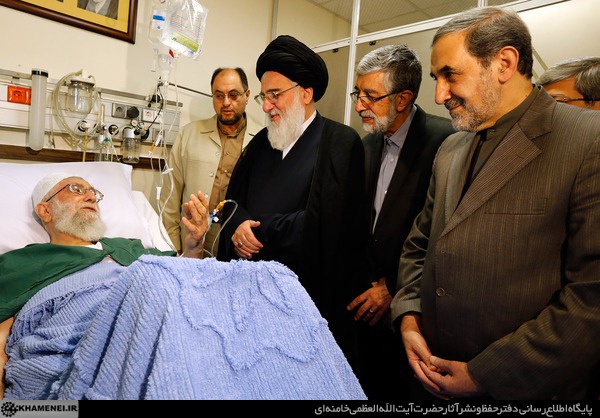تصاویر/ عیادت لاریجانی و شاهرودی و ولایتی از رهبرانقلاب
