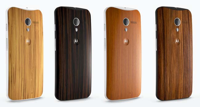 عکس/ گوشی سفارشی Moto X با چوب بامبو