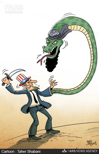 کاریکاتور/ اعلام جنگ آمریکا با داعش!