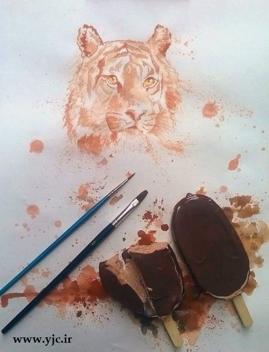 نقاشیهایی با بستنی آب شده +عکس نقاشیهایی با بستنی آب شده +عکس