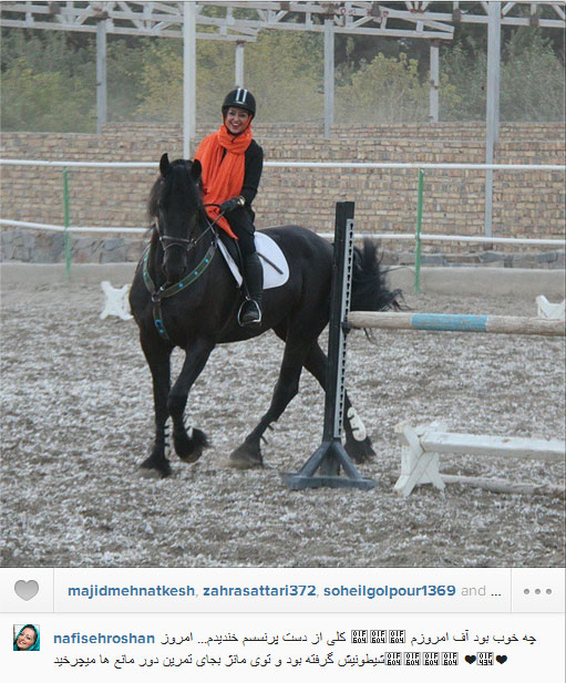 عکس/ اسب سواری خانم بازیگر