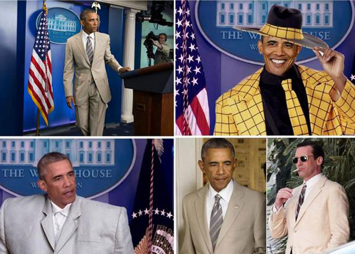 جنجال کت ‎و شلوار سفید اوباما +تصاویر