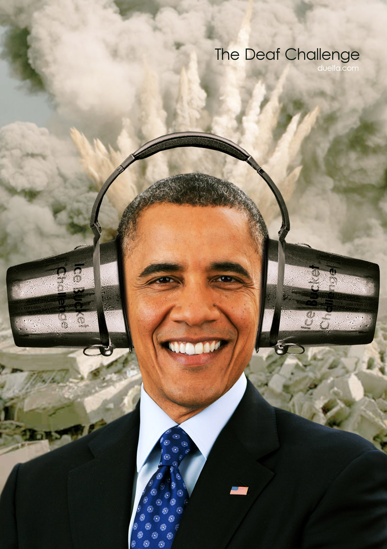 سطل آب بر سر اوباما +پوستر